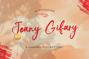 Jeany Gifary - Textured Brush Font