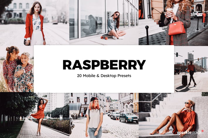 20 Raspberry Lightroom Presets & LUTs