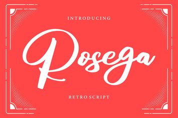 Rosega | Retro Script Font