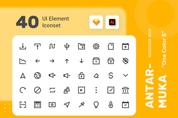 Antarmuka - UI Element Iconset - One  Color 5 
