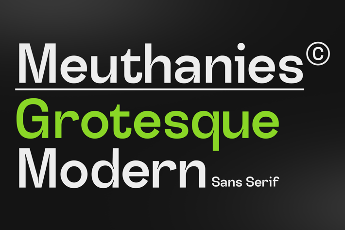 Meuthanies Typeface