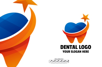 Dental Gradient Colorful Logo Template