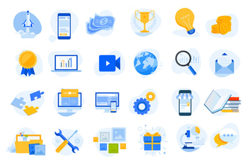 Flat design concept icons collection