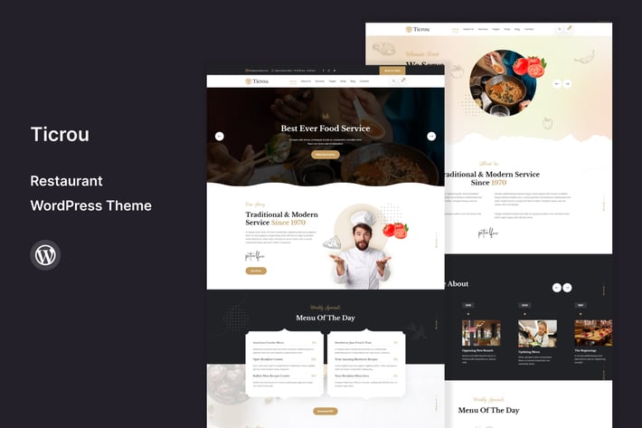 Ticrou - Restaurant WordPress Theme