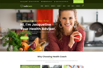 Health Coach - Trainer PSD Template 