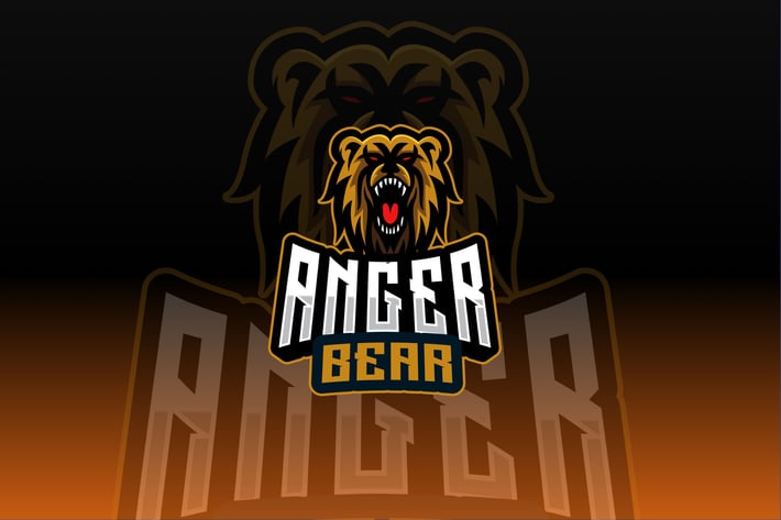 Anger Bear Sport and Esport Logo Template
