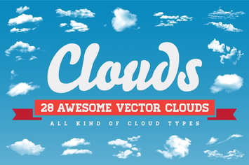 Clouds - 28 Vector Clouds All Kind of Cloud Types