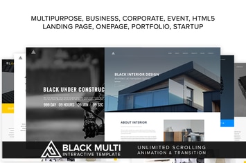 Black Multi Interactive Template 