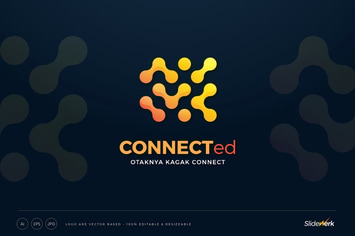 Connected Dots Technology Logo Template