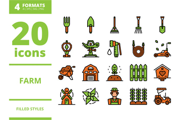Farm Filled icons packs