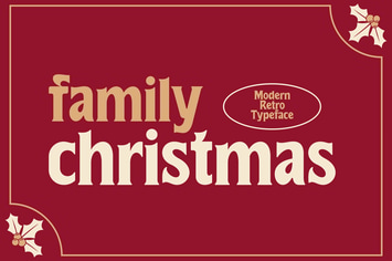 Family Christmas - Modern Retro Typeface