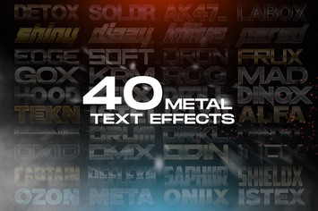 40 Metal Text Effects - Photoshop Layer Styles 
