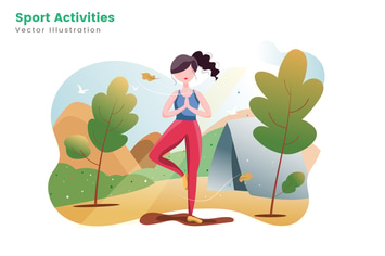 Sport Activities Vector Illustrations