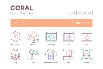 60 Security and Safety Line Icons