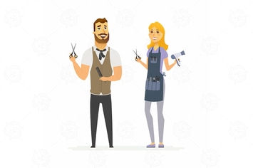 Hairdressers - vector illustration