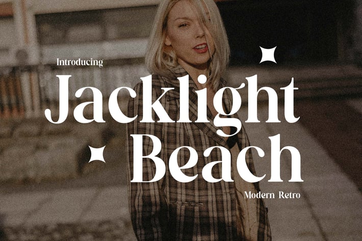 Jacklight Beach Modern Retro Serif Font
