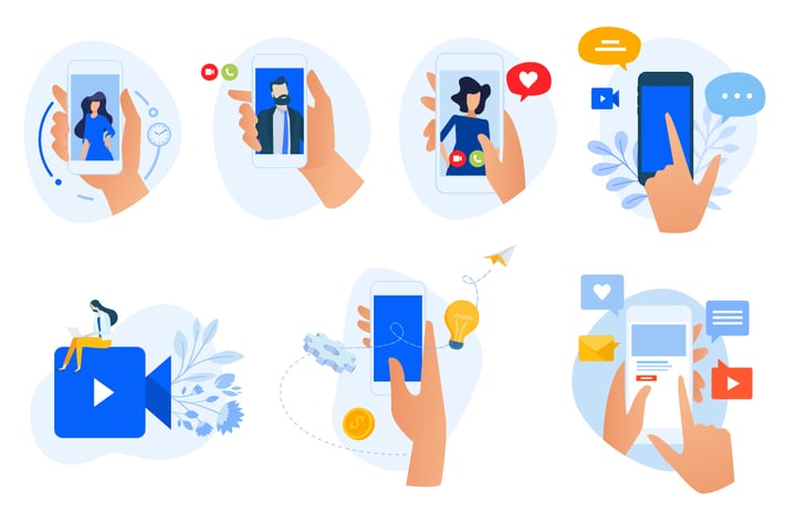 Flat design concept icons collection