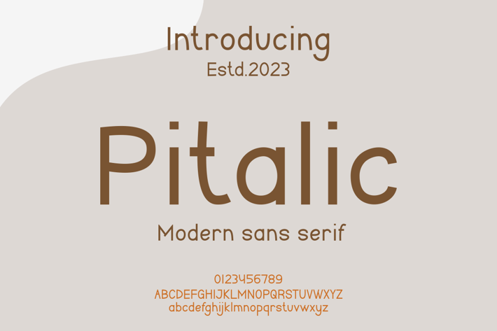 Pitalic Font