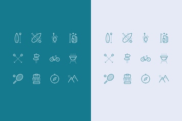 Outdoor Activities Icon Set