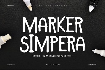 Marker Simpera - Brush Display Font