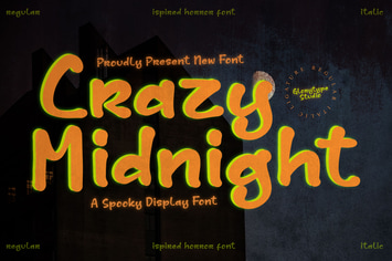 Crazy Midnight Spooky Display Font