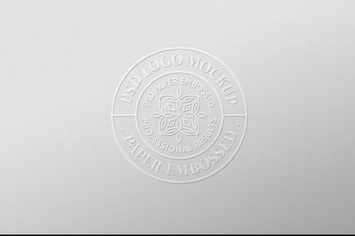 Logo Mockup Paper Embossed