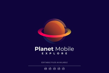 Planet Gradient Logo
