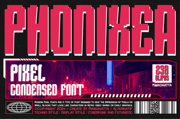 Phonixea - Pixel Condensed Font