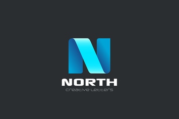 Logo Letter N Ribbon style