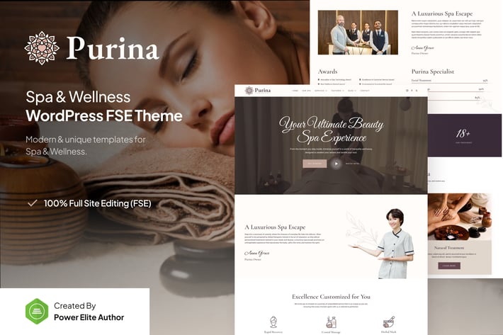 Purina – Spa & Wellness FSE WordPress Theme
