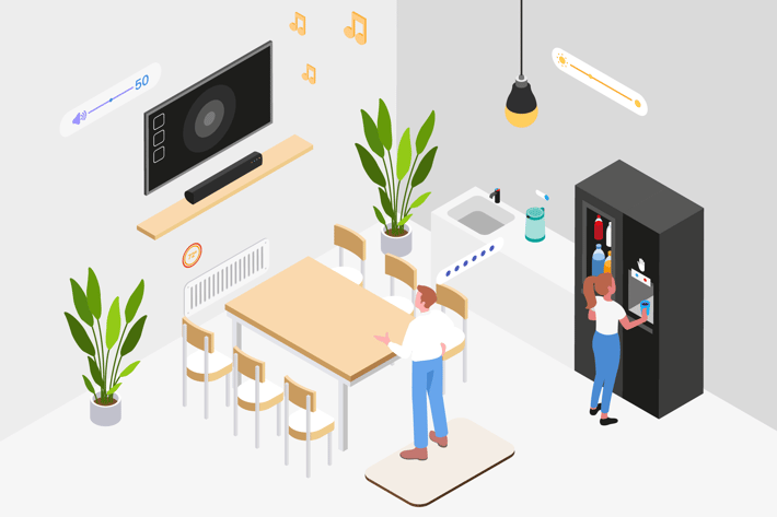 Smart Workplace Isometric Illustration