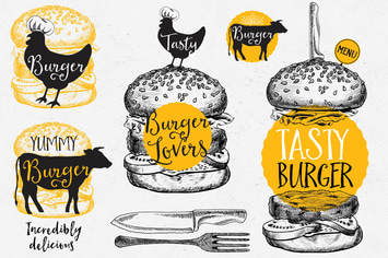 Burger Food Elements