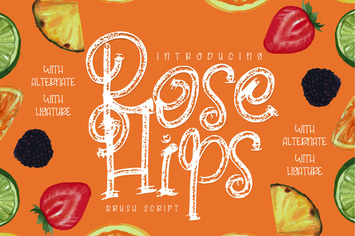 Rose Hips | Decorative Fruit Font 