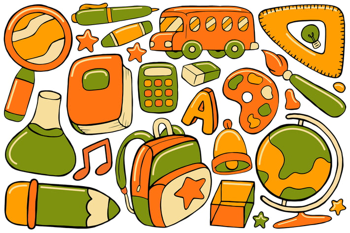 Back to School Doodle Vector #01