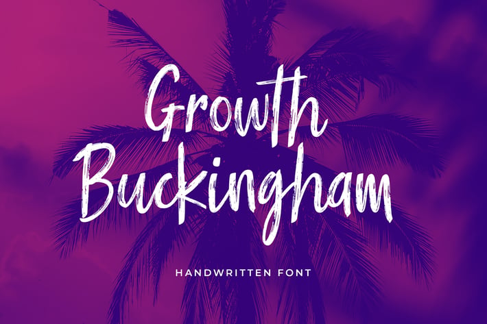 Growth Buckingham Brush Handwritten Font