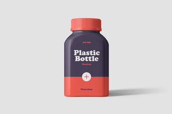 Plastic Pill Bottle Mockup