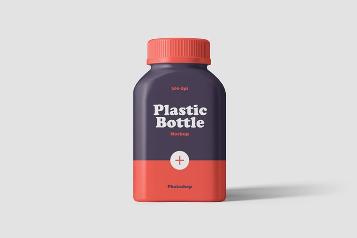 Plastic Pill Bottle Mockup