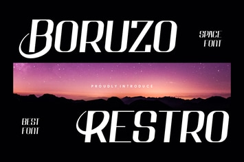 Boruzo Restro - Modern & Space Font