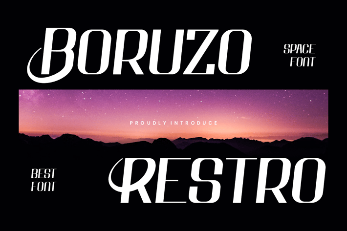 Boruzo Restro - Modern & Space Font