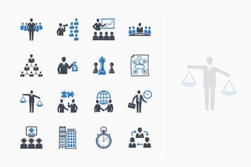 Business & Management Icons Set 2 - Blue Series