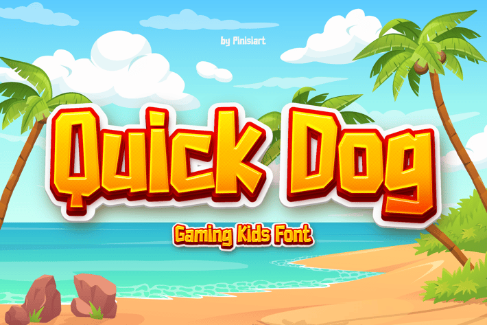 Quick Dog - Gaming Kids Font