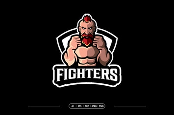 Fighter Mascot Logo