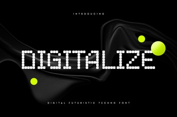 Digitalize - Digital Futuristic Techno Font 