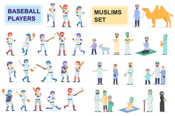 Baseballs and Muslims Flat People Characters