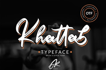Khattab Brush Font | Font Duo