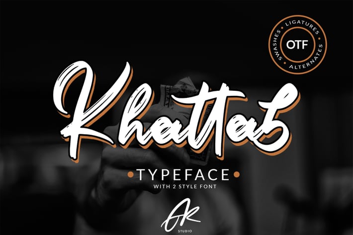 Khattab Brush Font | Font Duo