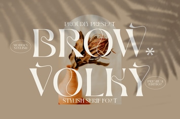 Brown Volky Stylish Serif Font