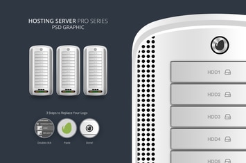 Hosting Server Pro Series WHITE Single PSD