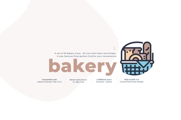 30 Bakery Icon Set
