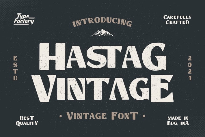 Hastag – Vintage Display Font